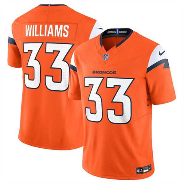 Men%27s Denver Broncos #33 Javonte Williams Orange 2024 F.U.S.E. Alternate Vapor Limited Football Stitched Jersey Dzhi->houston texans->NFL Jersey